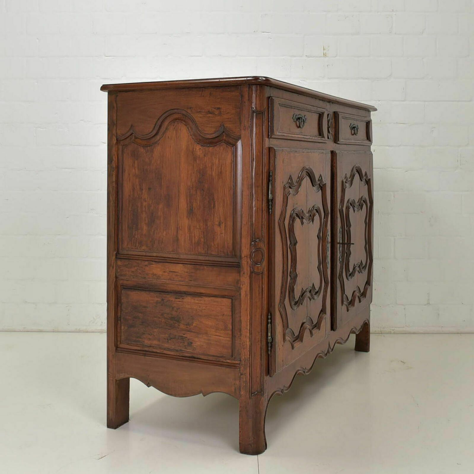 Furniture Antique! Sideboard Restored Rococo Louis XV Around 1760 Cherry Wood Sideboard Chest Of Drawers photo