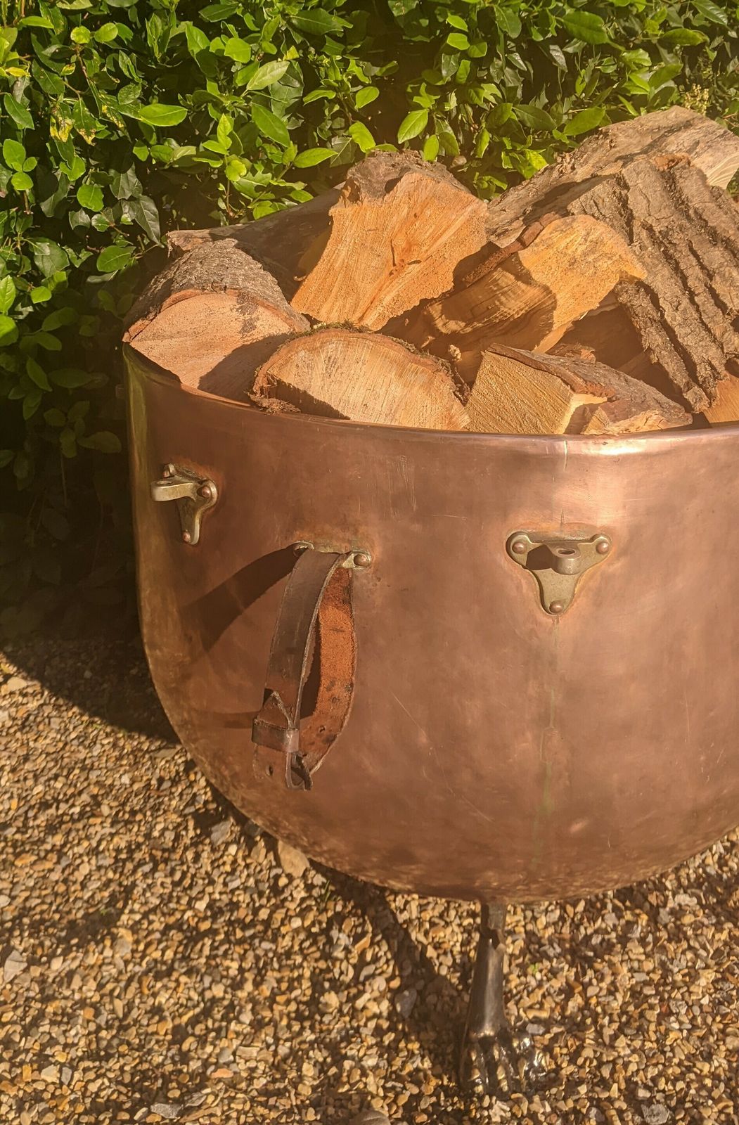 Antique Copper Log Bin, Early 20th Century photo for sale