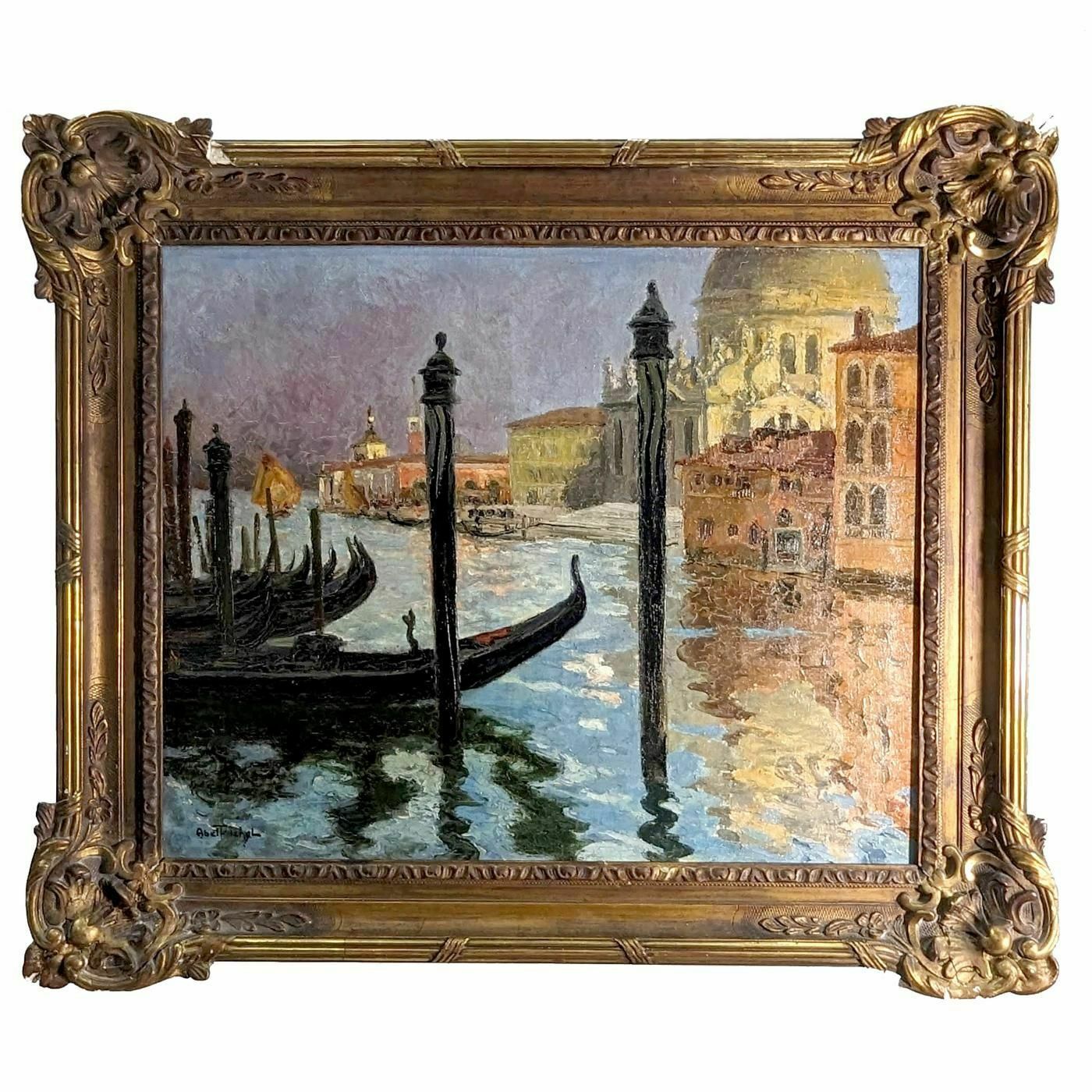 Louis Abel Truchet La Salute As Seen From The Canal In Venice