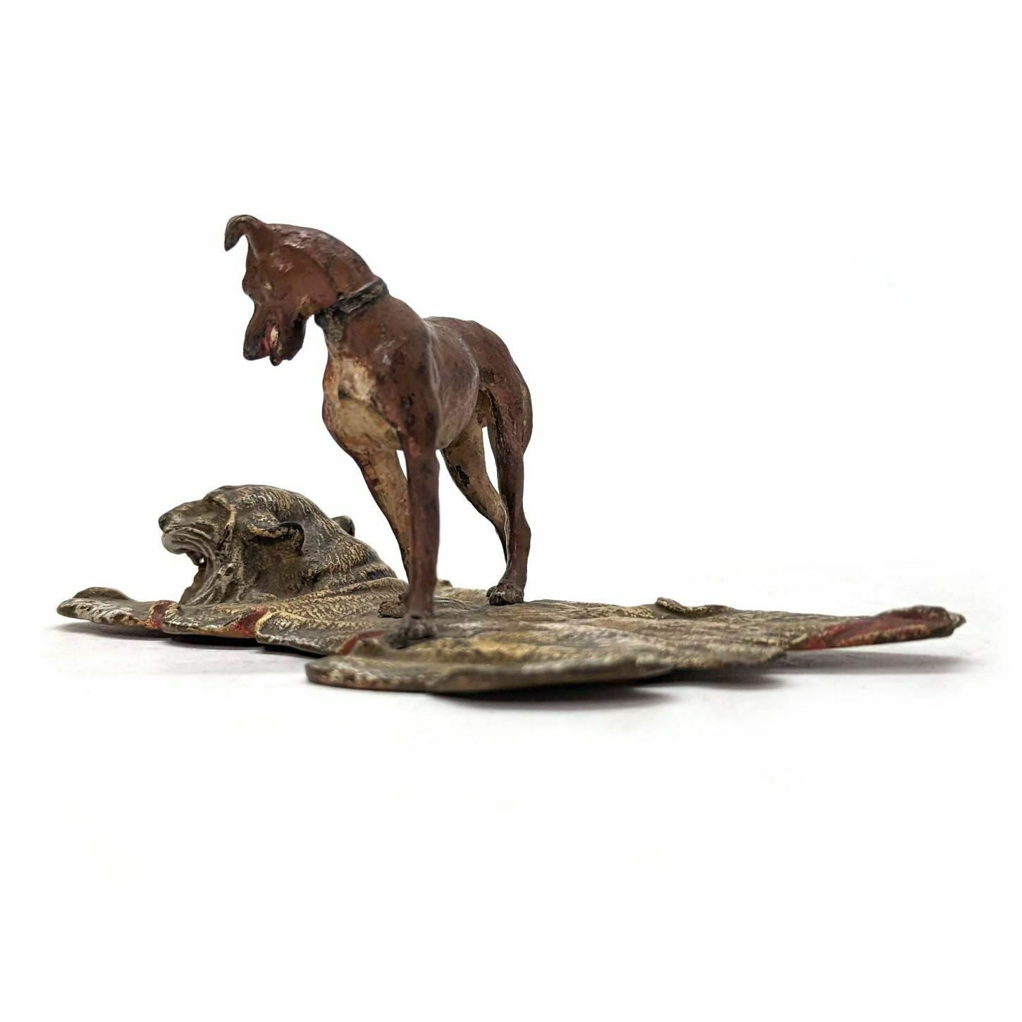Vienna Bronze The Dog On The Tiger Skin photo vintage