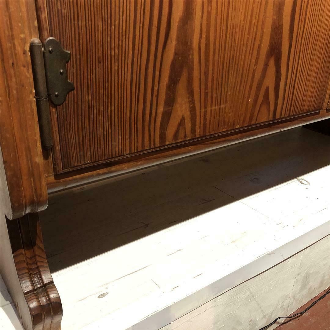 Unusual Mid Century Pitch Pine European Sideboard In Folk Style photo furniture