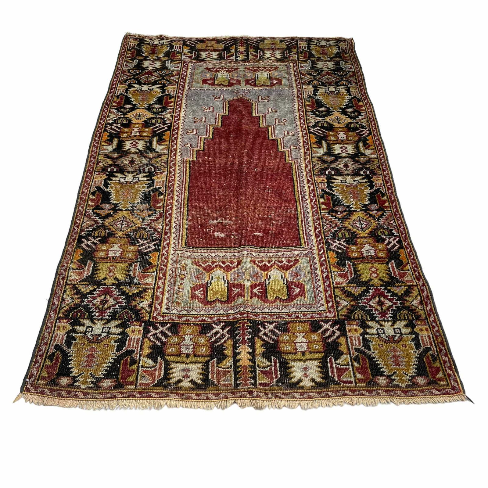 photo for sale Antique Turkish Rug,Feiner Handgeknüpfter Orientteppich Türkisch Teppich, 185x 110 Cm