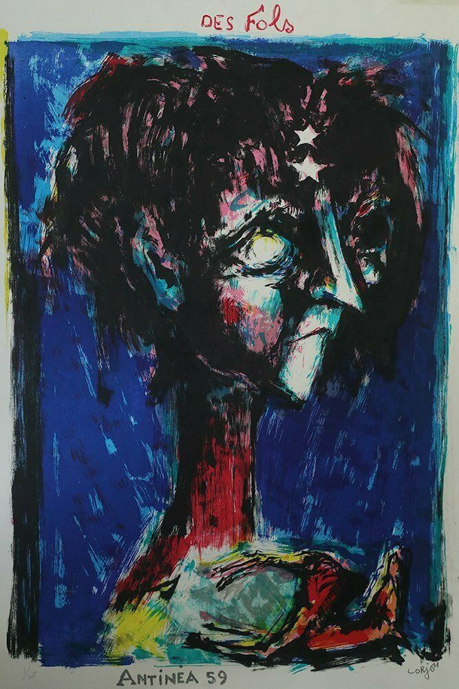 Bernard Lorjou, Des Fols, Antinea, Color Lithograph On Arches Paper, 1959 photo for sale