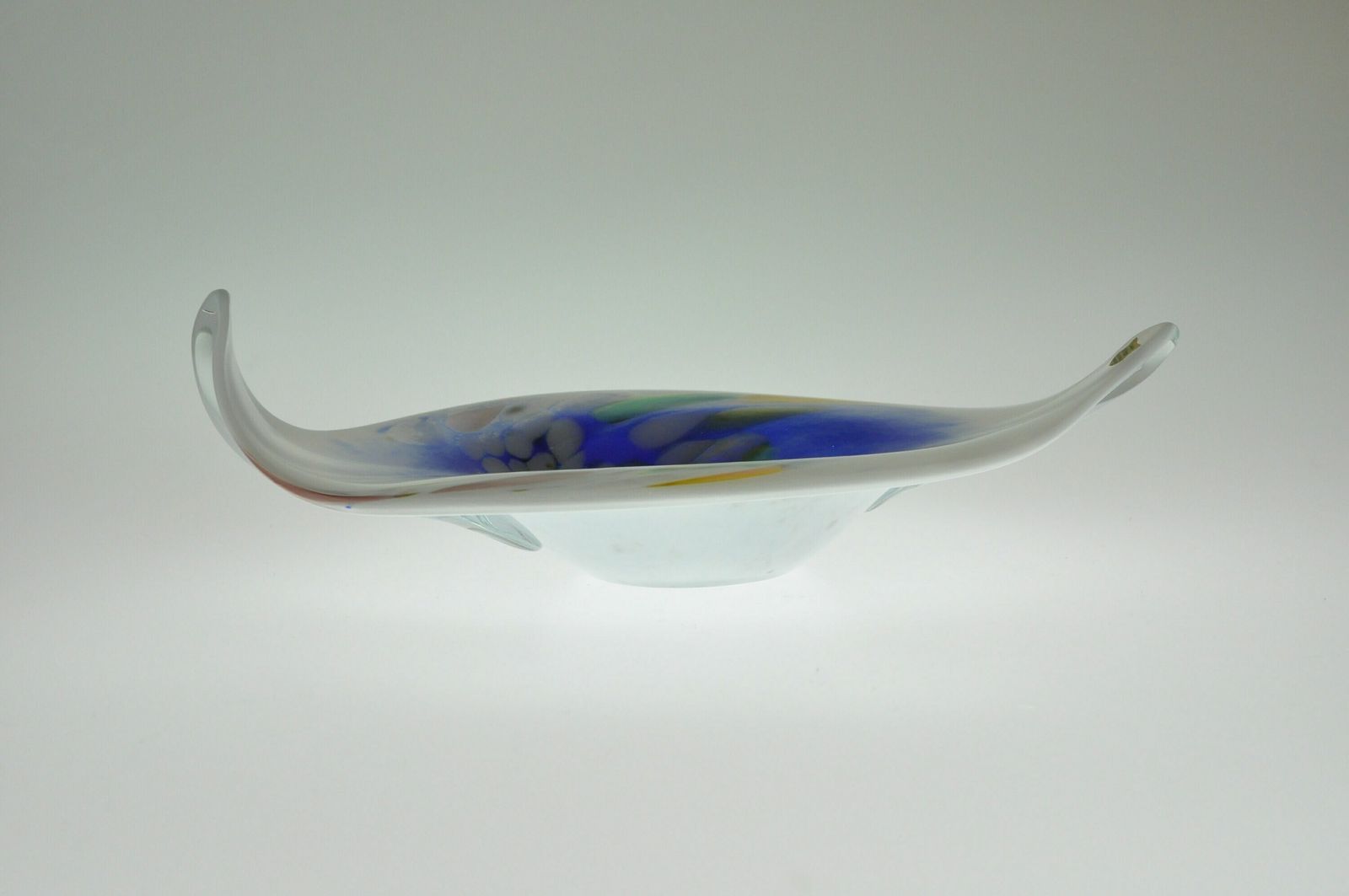 Duitse Glazen Schaal, Handgemaakt Glas, Vintage Schaal, Kunstglas, Duits Kunstglas photo vinterior