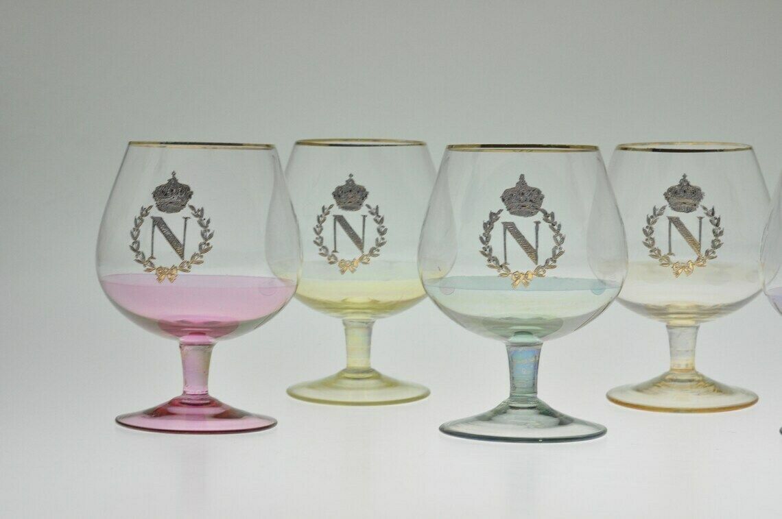 Set Of 6 Iridescent Glasses, Vintage Glasses, Iridescent Glasses, Glasses Vintage, Mid Century Glasses, Mid Century Glasses Set, Glasses Set photo furniture