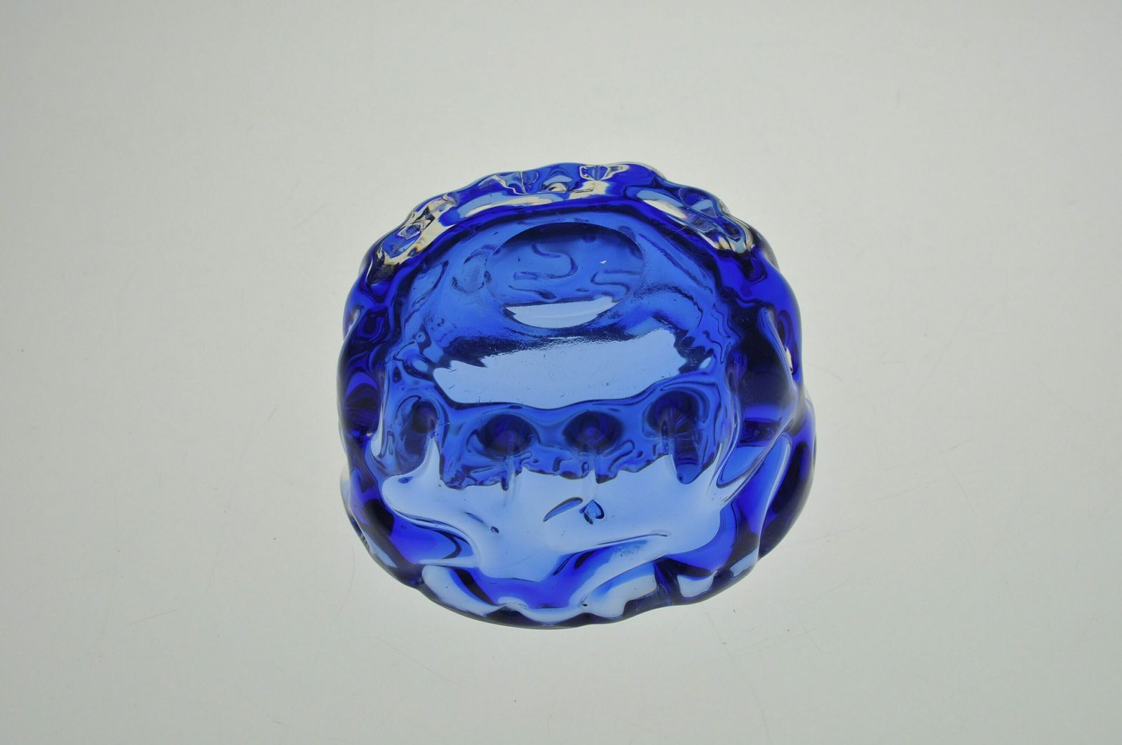 Pavel Hlava   Novy Bor Glass Ashtray, Blue Ashtray, Czech Glass Ashtray, Mid Century Ashtray, Czech Glass, Bohemian Glass, Art Glass photo buy