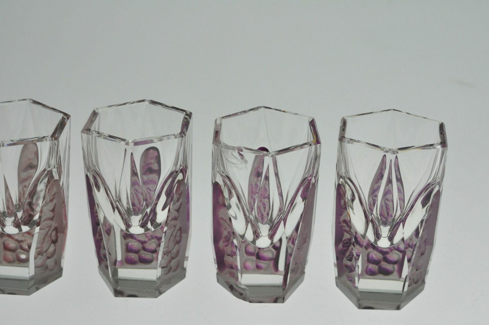 Art Deco Decanter Set, Liquour Set, Carafe And Glass Set, Carafe, Liquour Glass, Liquour Glasses, Bohemian Glass Decanter, Czech Decanter photo for sale