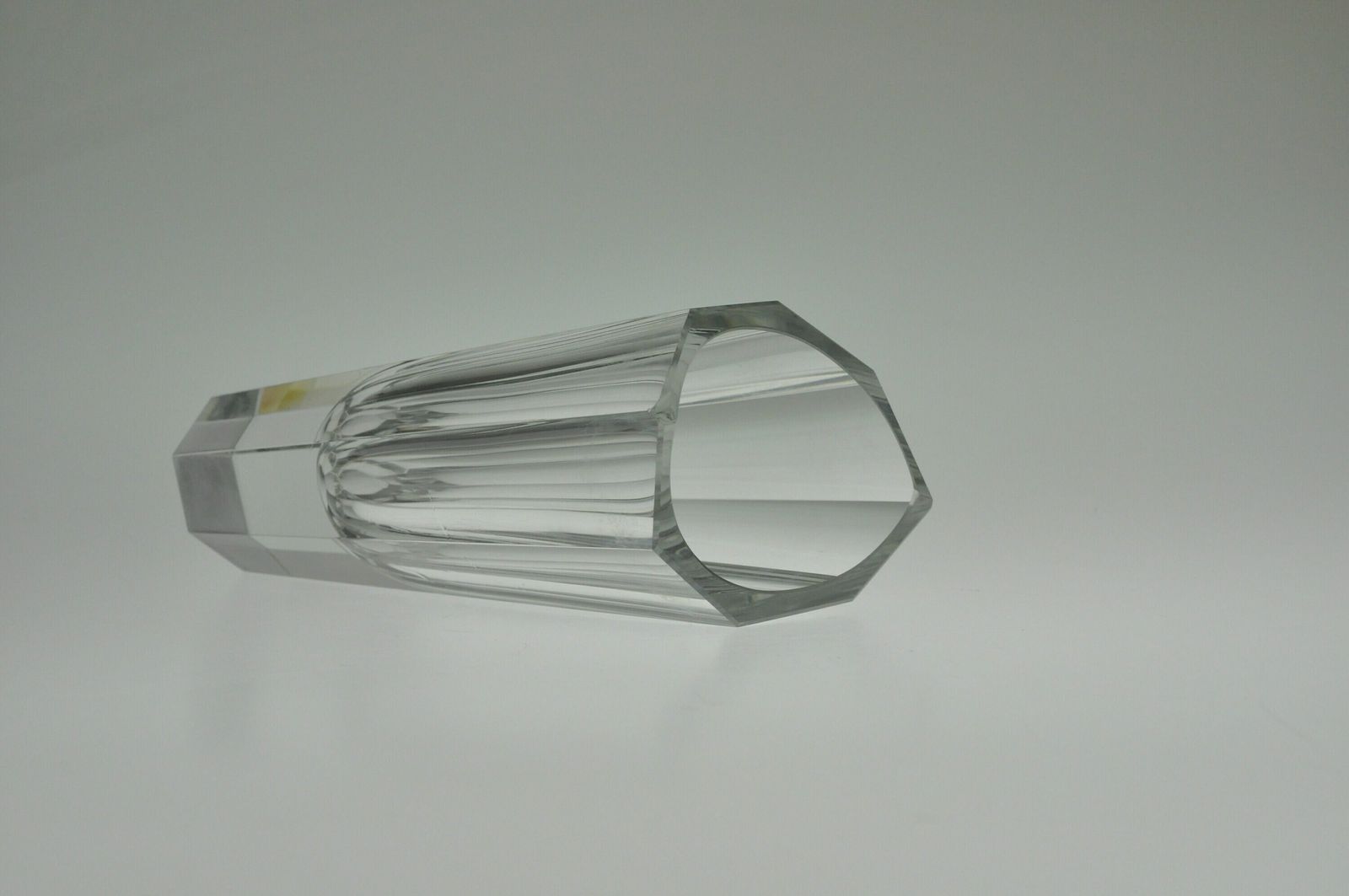 Faceted Glass Vase, Faceted Glass,  Antique Vintage Art Glass Vase photo buy