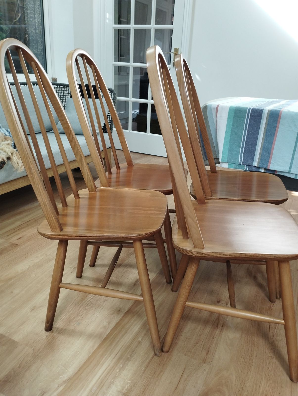 Ercol Style Vintage Chairs   Set Of 4 photo furniture