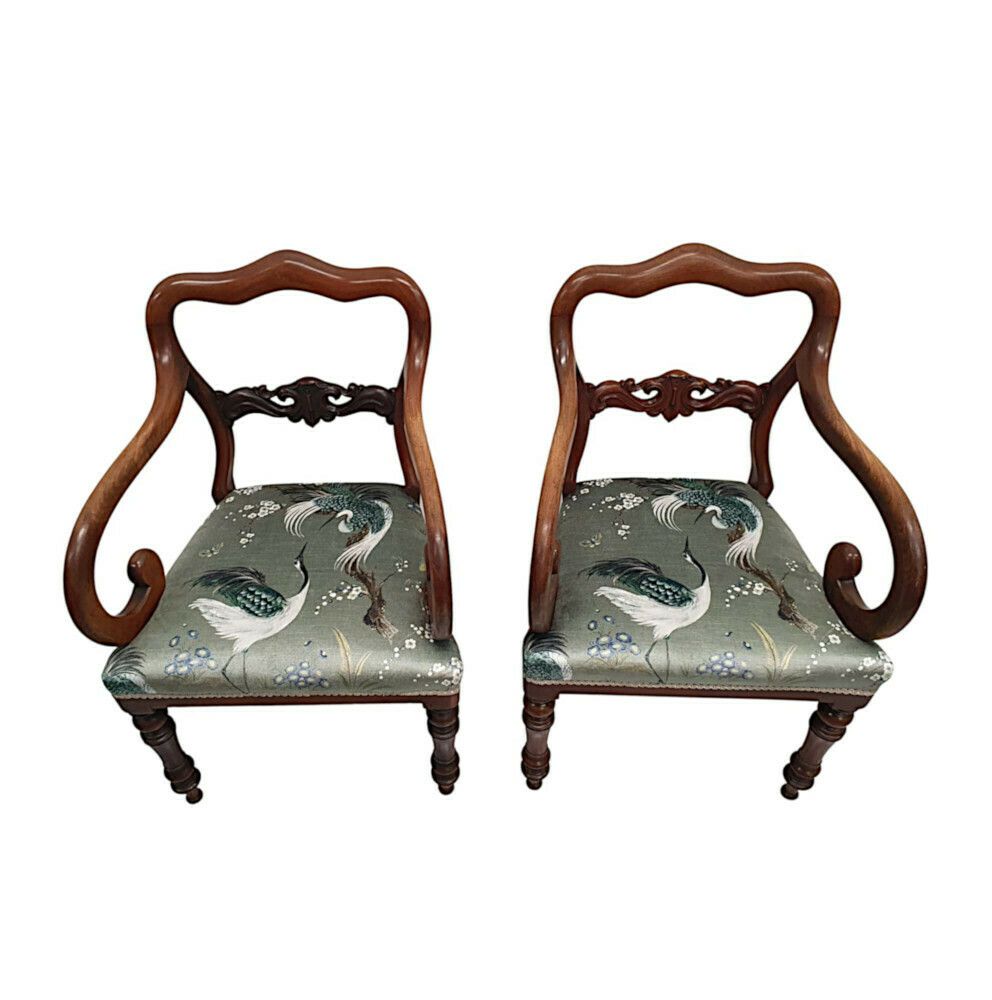 Pair Of 19th Century Mahogany Carver Armchairs photo buy