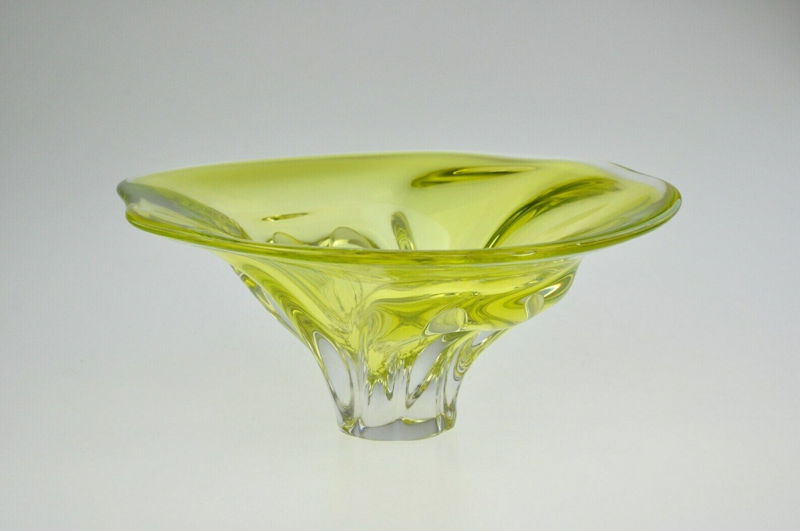 Josef Hospodka, Chribska Bohemian Glass Bowl, Hospodka, Czech Glass, Czech Art Glass, Art Glass, Vintage Glass Bowl, Vintage Bowls photo buy