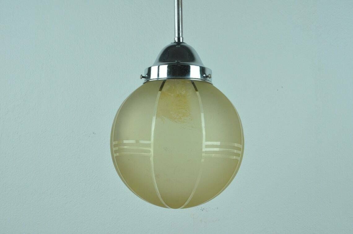 Art Deco Globe Lamp  Art Deco Globe Light  Art Deco Globe Pendant Lamp  Kitchen Lighting  Kitchen Light Pendant Pendant Lighting