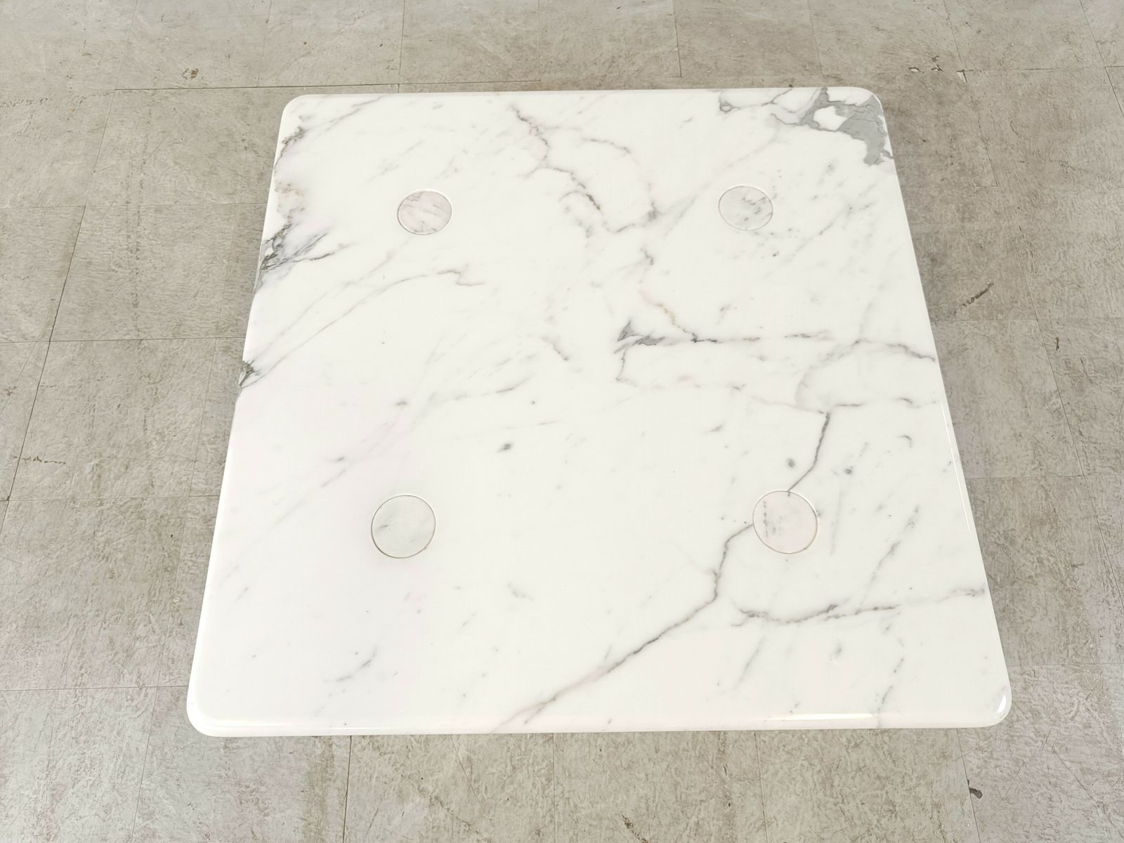 Angelo Mangiarotti Carrara Marble Coffee Table For Up&Up, Italy photo Furniture