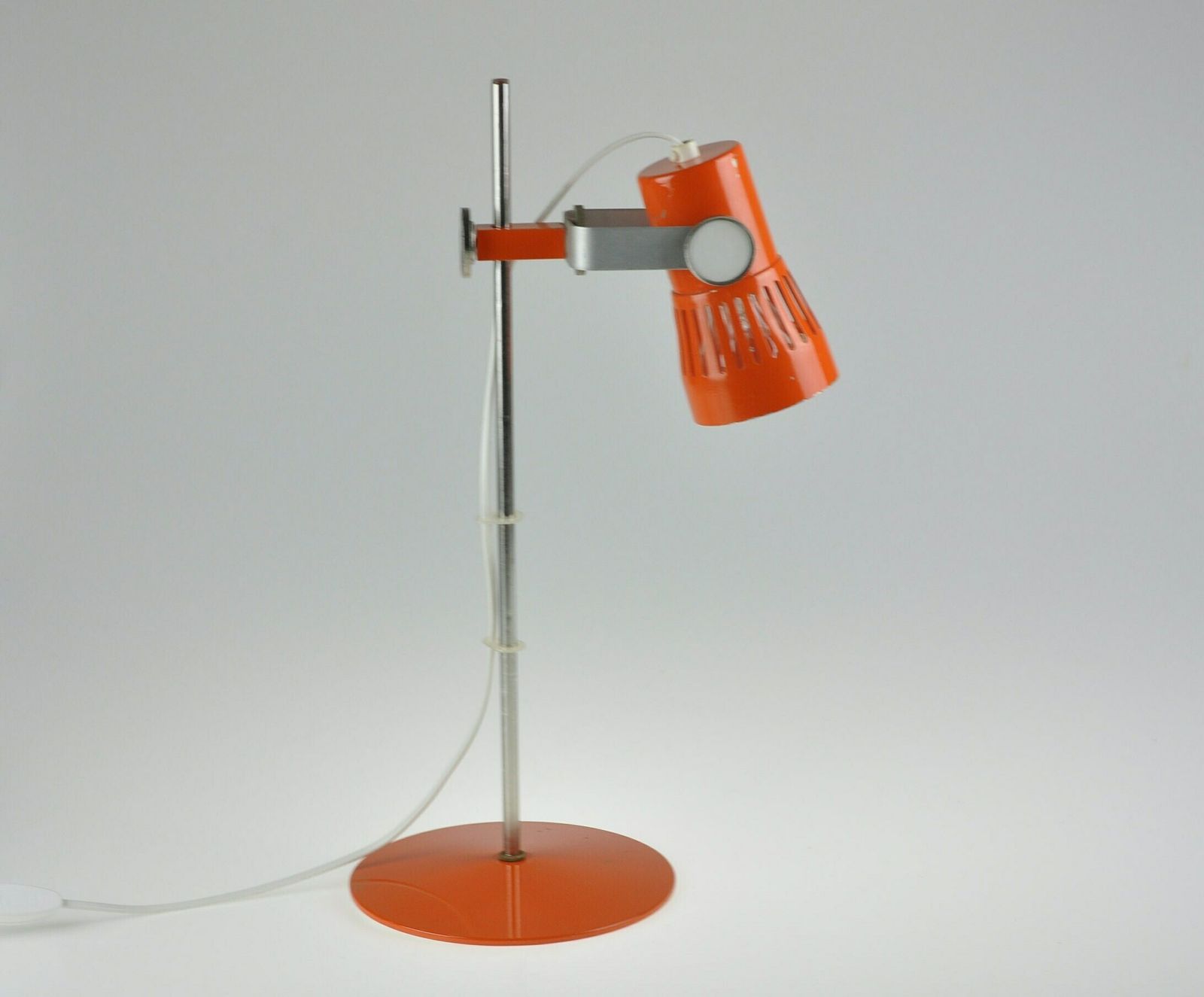 Vintage Desk Lamp, Mid Century Lamp, Orange Lamp, Mid Century Lighting, Table Lamp, Kamenicky Senov Lamp, Table Light, Industrial Desk Lamp