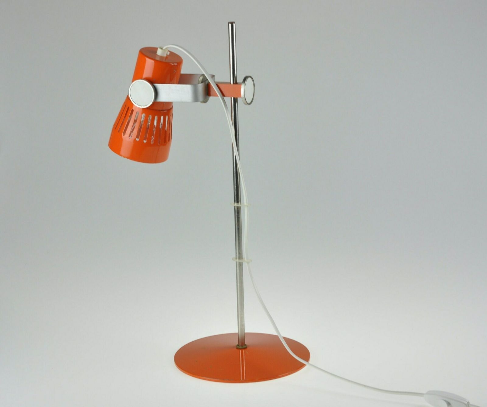 Vintage Desk Lamp, Mid Century Lamp, Orange Lamp, Mid Century Lighting, Table Lamp, Kamenicky Senov Lamp, Table Light, Industrial Desk Lamp photo Lighting