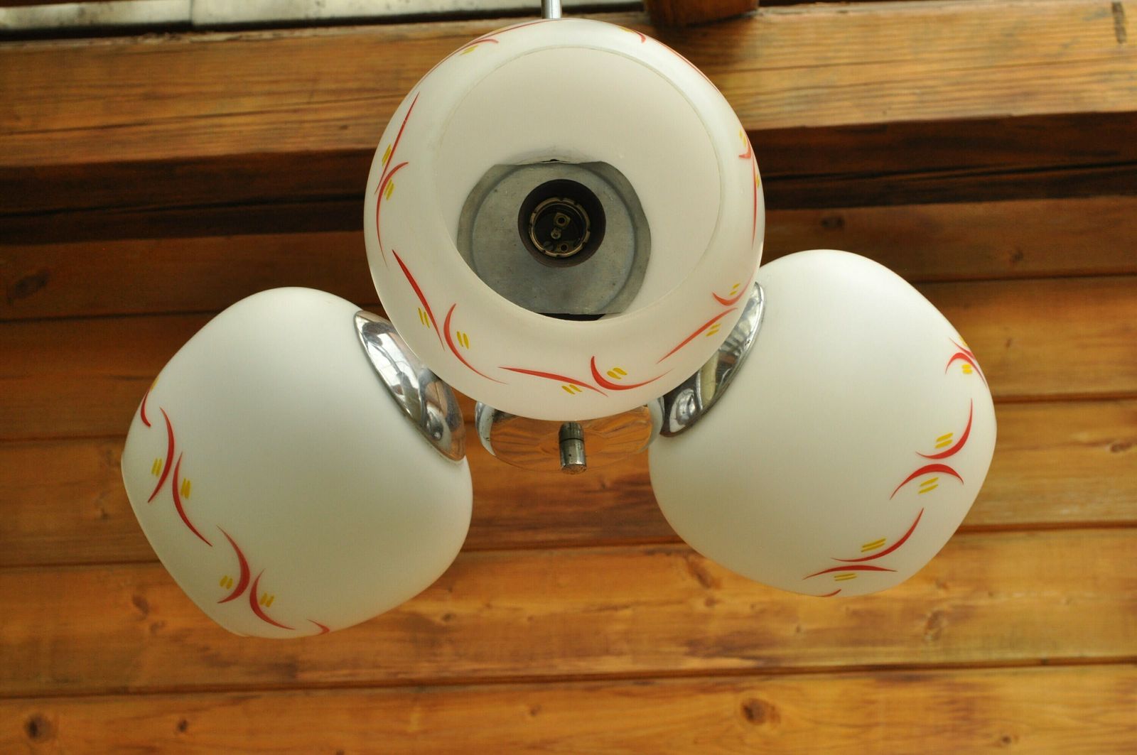 Art Deco Lamp, Chrome Lamp, Chrome Light, Art Deco Chrome And Bakelite Ceiling Lamp, Chrome Lighting, Art Deco Ceiling Light, Art Deco photo vintage