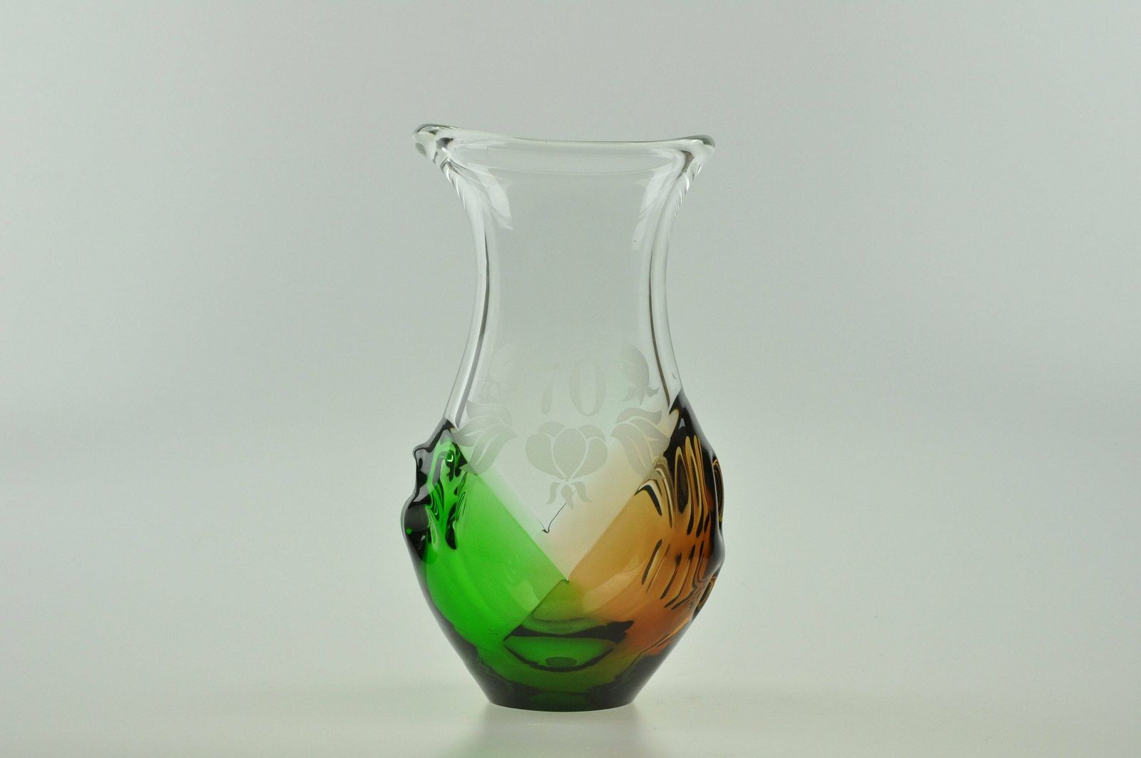 Ladislav Palecek Skrdlovice Glass Vase, 70th Birthday, 70th Birthday Gift, 70th Birthday Gift For Mom, Art Glass Vase, Czech Vase, Handmade