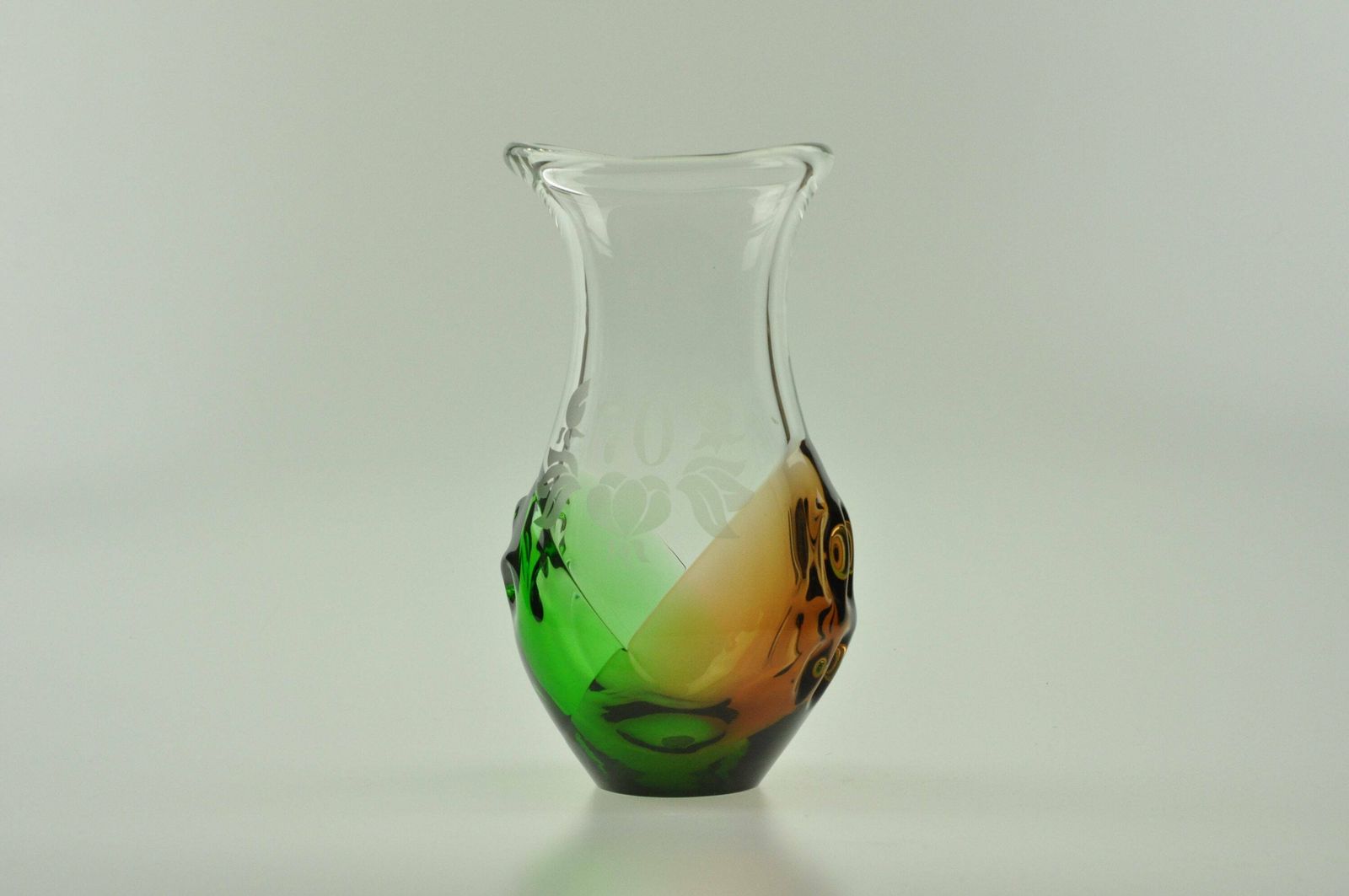 Ladislav Palecek Skrdlovice Glass Vase, 70th Birthday, 70th Birthday Gift, 70th Birthday Gift For Mom, Art Glass Vase, Czech Vase, Handmade photo Home Decor