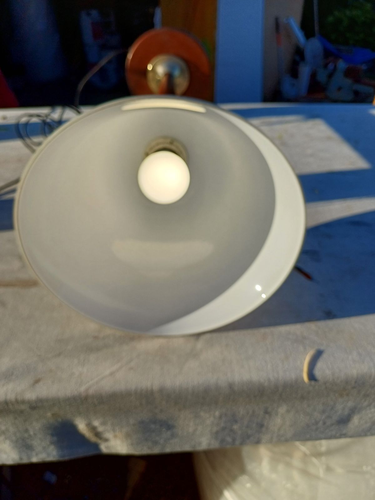 Mazda Art Deco Lamp, 1930s, Glass photo vintage