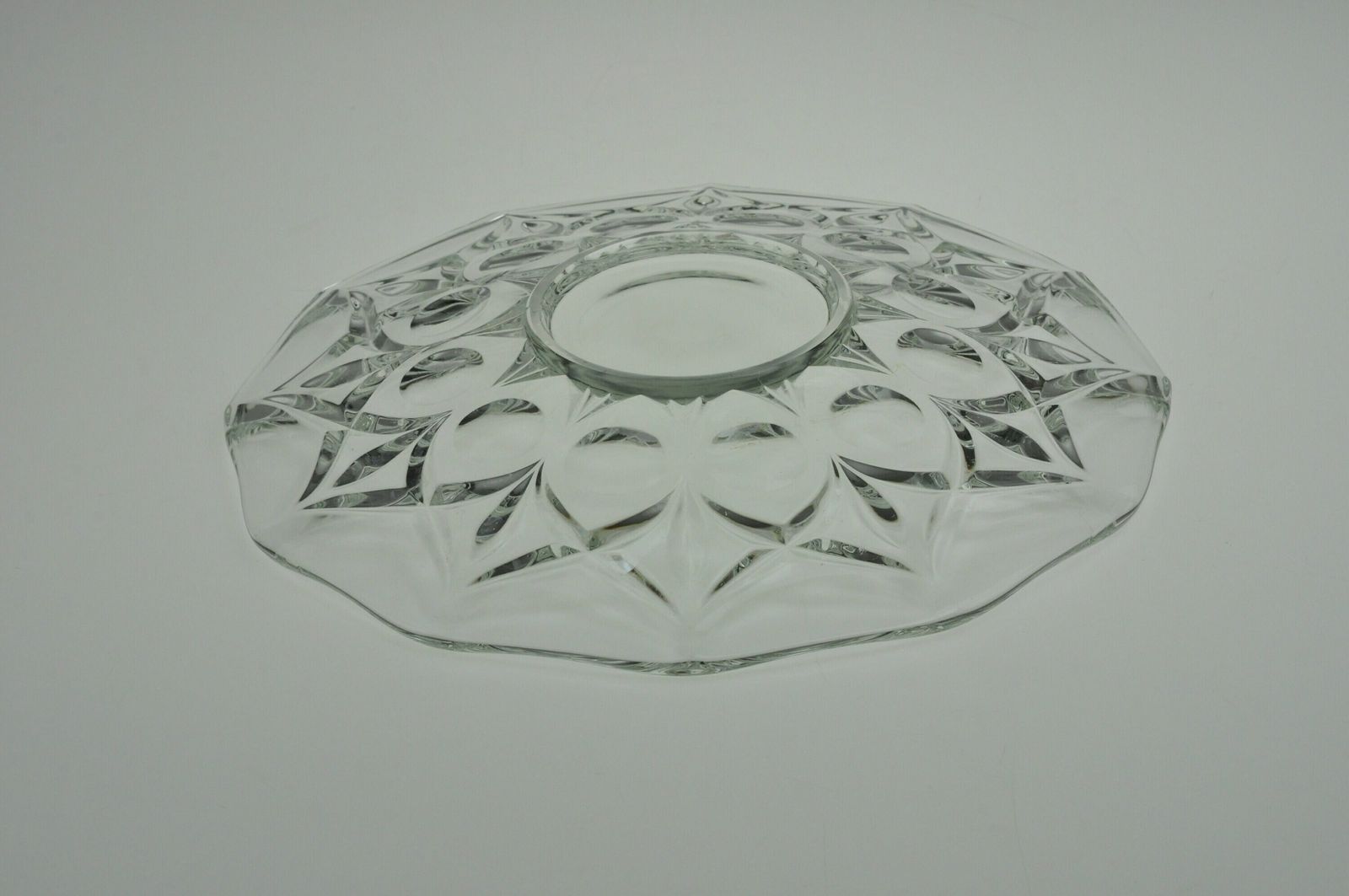Tsjechisch Vintage Rond Glazen Dienblad, Vintage Glazen Dienblad, Rond Glazen Dienblad, Tsjechisch Glas, Vintage Glaswerk photo vintage