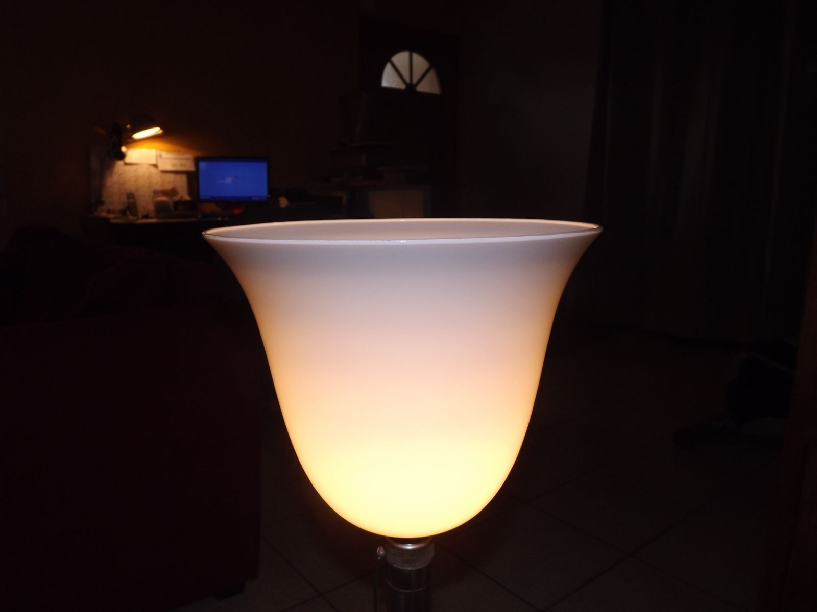 Mazda Art Deco Lamp, 1930s, Glass photo vinterior