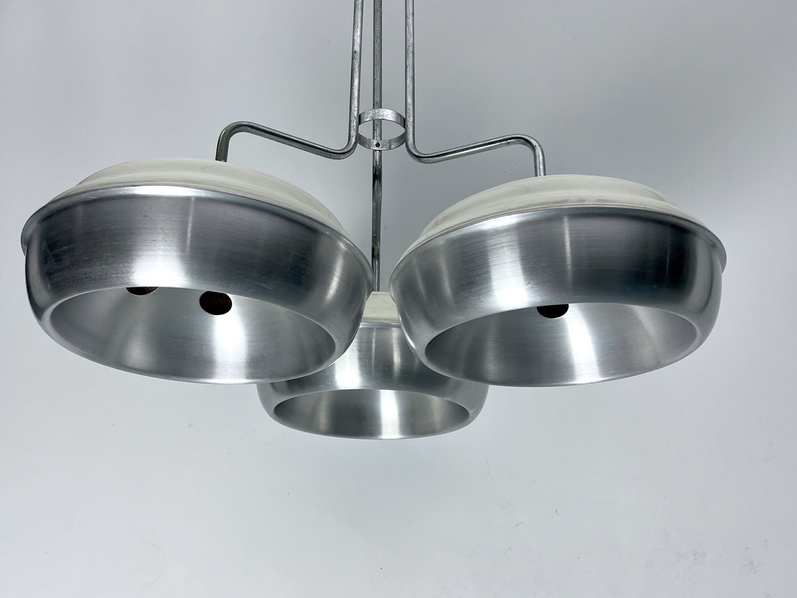 Space Age, Large Metal And Plastic Chandelier By Studioluce. Italy 1970s photo furniture