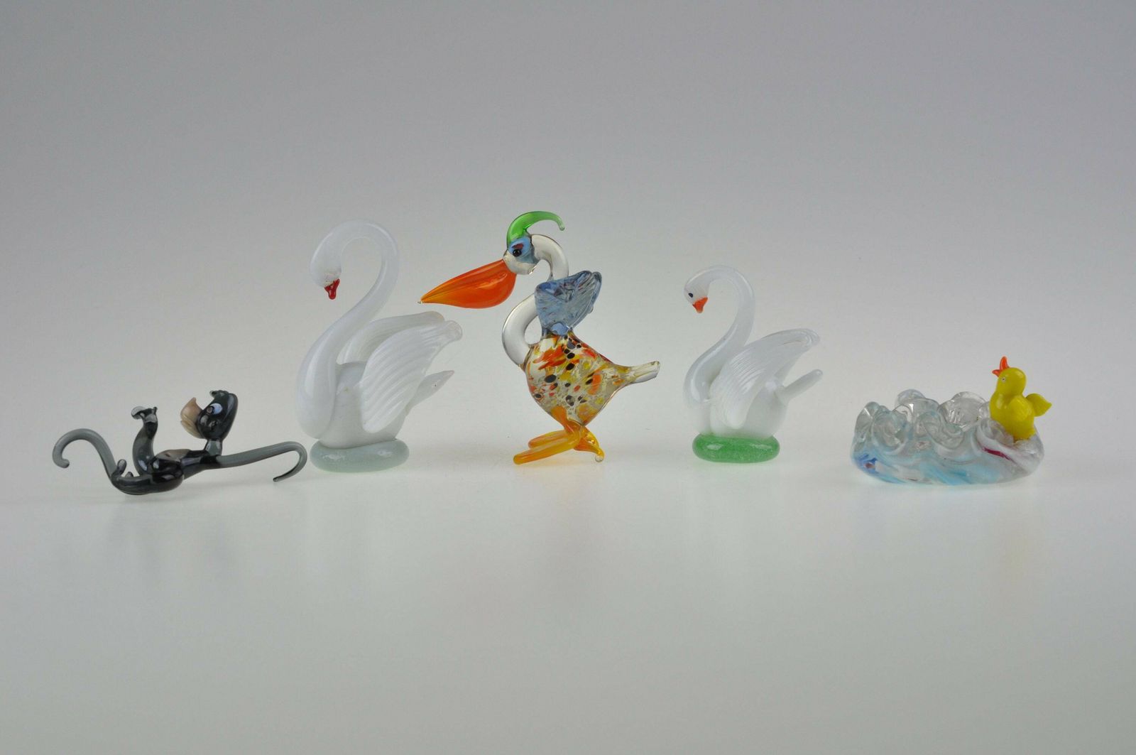 Vintage Glass Animal Figurines, Glass Animals, Vintage Glass Figurines, Handmade Glass Figurines, Miniature Glass Figurines, Czech Glass photo furniture