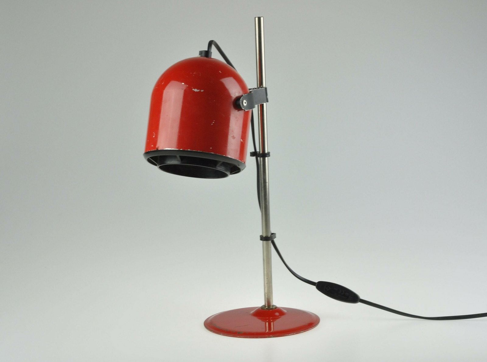 Industrial Desk Lamp, Industrial Lamp, Architect Lamp, Desk Lamp, Mid Century Lamp, Red Lamp, Mid Century Lighting, Table Lamp Desk Light photo vinterior