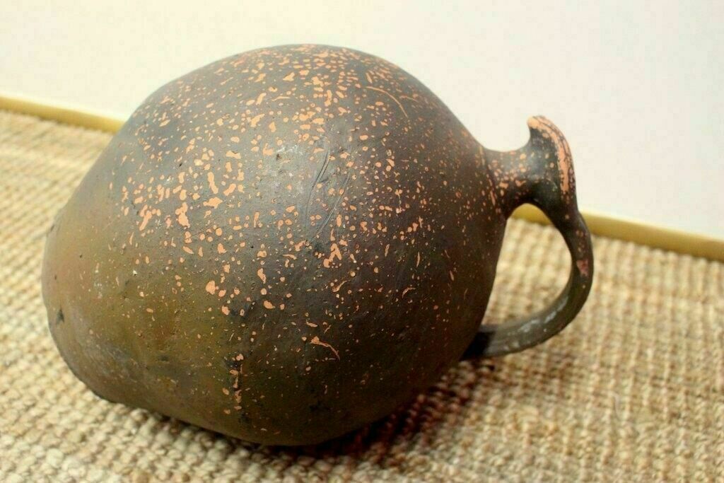 Large Antique French Handcrafted Terracotta Limousin Oil Water Jug photo furniture