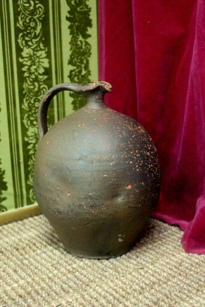 Large Antique French Handcrafted Terracotta Limousin Oil Water Jug photo buy