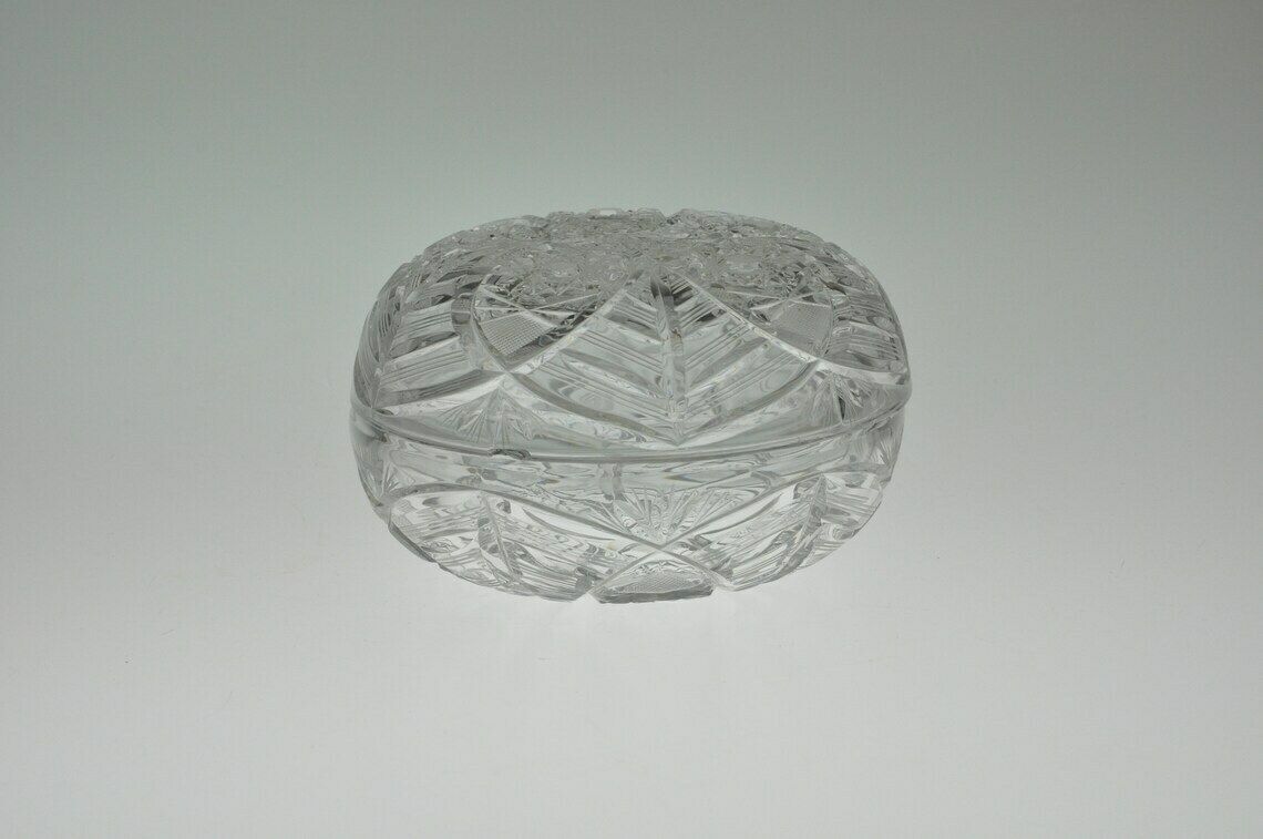 Collection Of 7 Cut To Clear Glass Items  Cut Glass  Cut Glass Vase  Cut Glass Ashtray  Cut Glass Bowl  Czech Cut To Clear Glass photo furniture