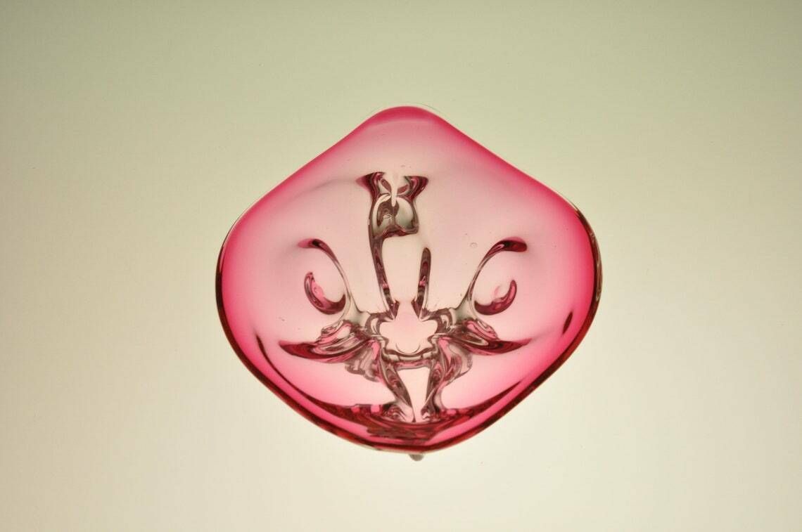 Josef Hospodka Chribska Bohemian Large Glass Bowl Hospodka  Czech Glass  Czech Art Glass  Art Glass Vintage Glass Bowl Vintage Bowls photo Home Decor