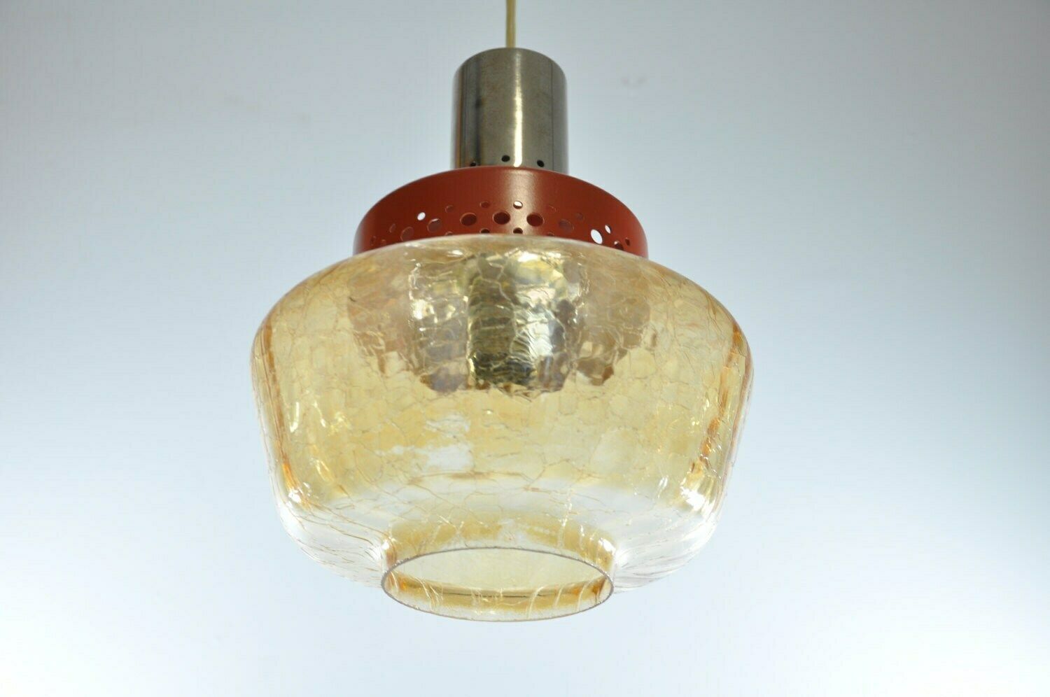 Red Retro Lamp, Retro Lighting, Space Age, Pendant Lamp, Pendant Light, Pendant Lighting, Ceiling Light, Ceiling Lamp, Mid Century Light photo 135.0