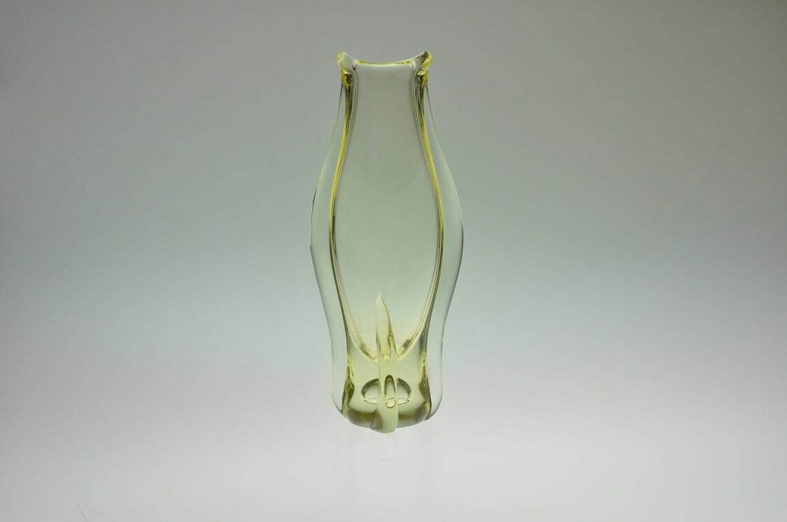 Miroslav Klinger Zbs Glass Vase, Midcentury Glass Art, Bohemian Glassware, Handcrafted Masterpiece, Artistic Home Decor, Mid Century Vase photo 104.0