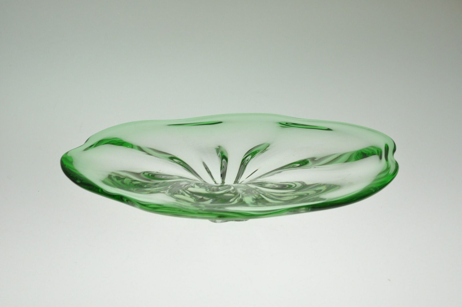 Josef Hospodka Chribska Glass Bowl, Bohemian Glass, Bohemian Art Glass, Blown Glass, Blown Glass Bowl, Glass Handmade Bowl, Art Glass Bowl