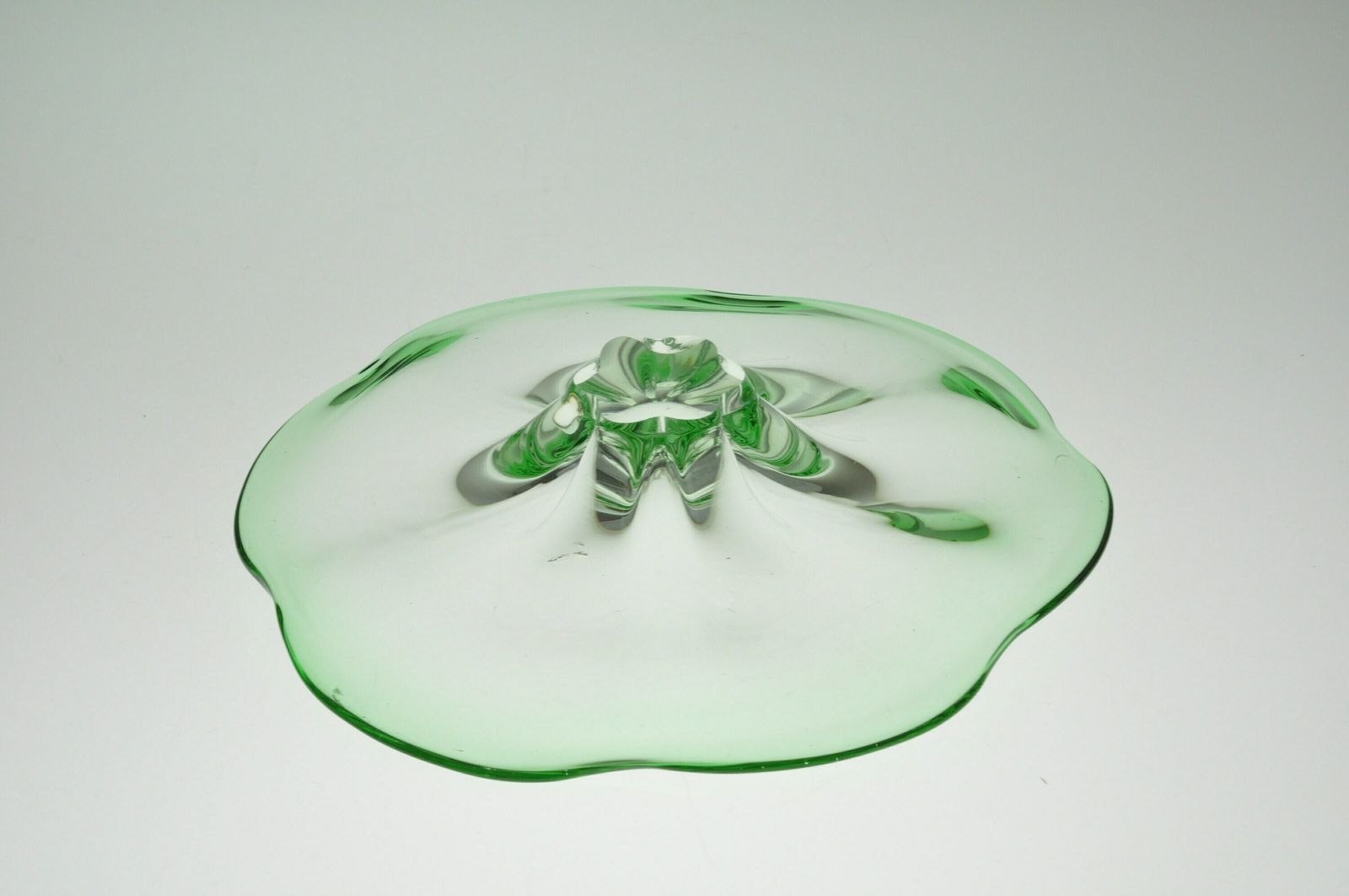 Josef Hospodka Chribska Glass Bowl, Bohemian Glass, Bohemian Art Glass, Blown Glass, Blown Glass Bowl, Glass Handmade Bowl, Art Glass Bowl photo vinterior