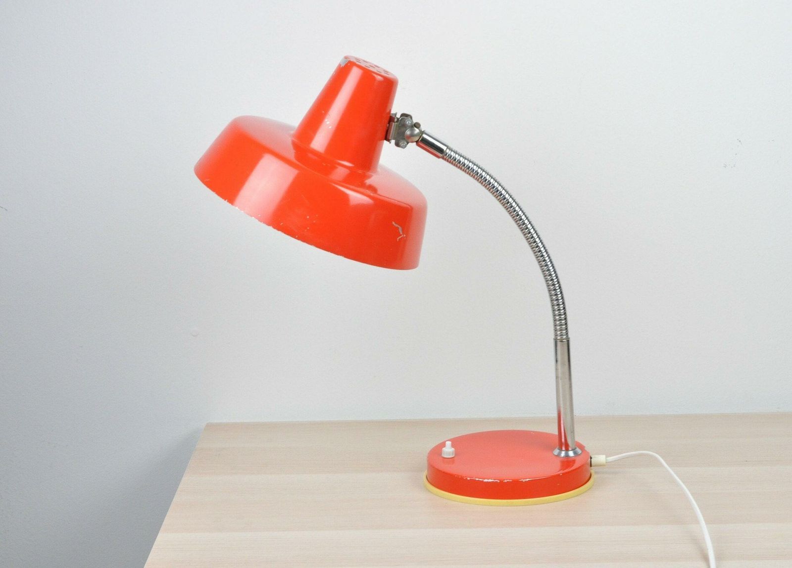 Mid Century Lamp, Red , Industrial Lamp, Mid Century Lighting, Desk Architect Office Lamp, Table Light, Lighting photo 129.0