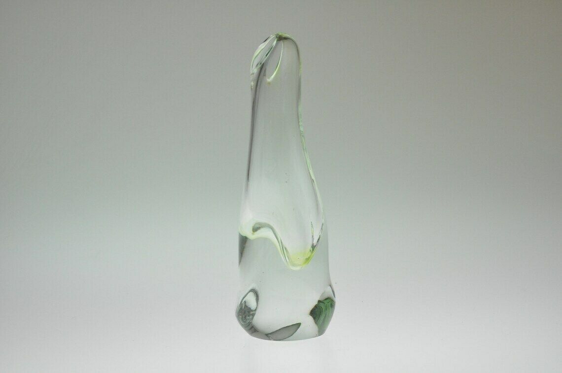 Czech Glass Vase, Mid Century Vase, Czech Vase, Czech Glass, Hand Made, Glass Vase, Flower Vase, Vintage Glass Vase, Mid Century photo Home Decor
