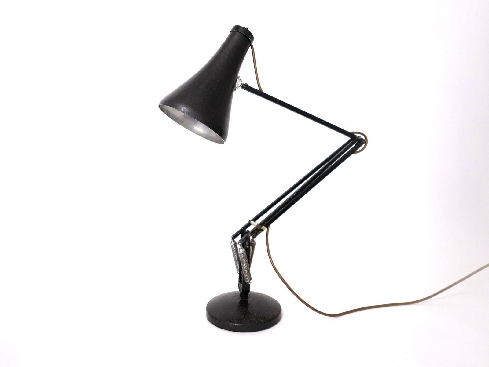 Black Vintage Mid Century Angle Poise Desk Lamp / Office Lamp By Herbert Terry, 1960's: Stylish Illumination For Home Decor photo furniture