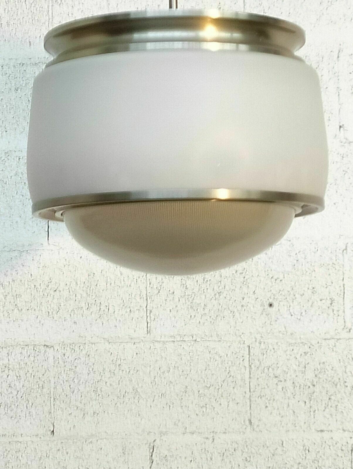 Lighting Glass Pendant Lamp “Kappa” Model By Sergio Mazza For Artemide 60s photo