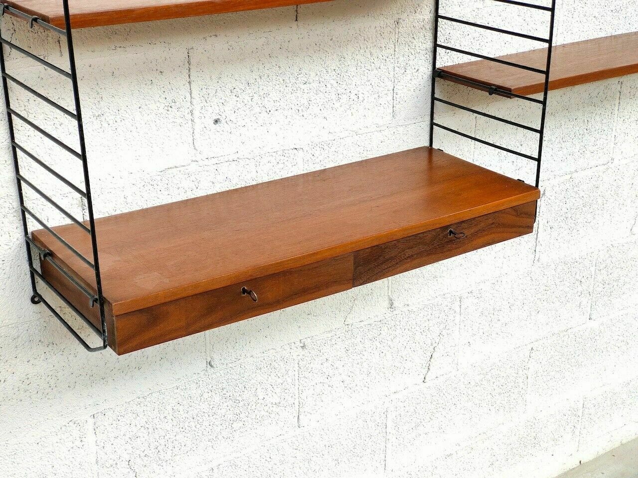 Nordic Scandinavian Style Stripes Bookcase From The 60s. photo buy