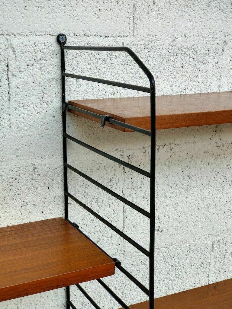 photo furniture Nordic Scandinavian Style Stripes Bookcase From The 60s.