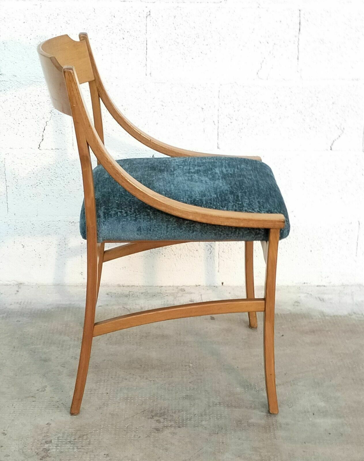 Set Of 6 Wooden Dining Chairs In The Style Of Ico Parisi For Cassina 70s photo Furniture