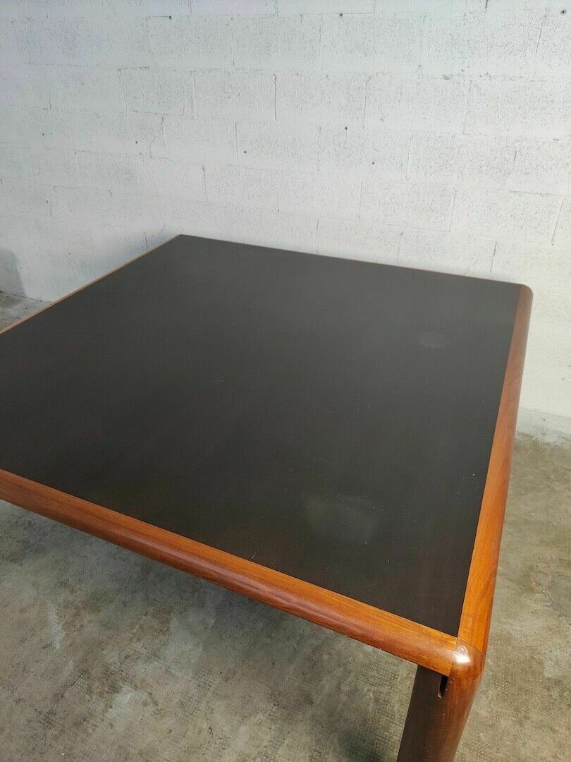 5195.0 Square Walnut Table Model 781 By Vico Magistretti For Cassina 60s,70s photo