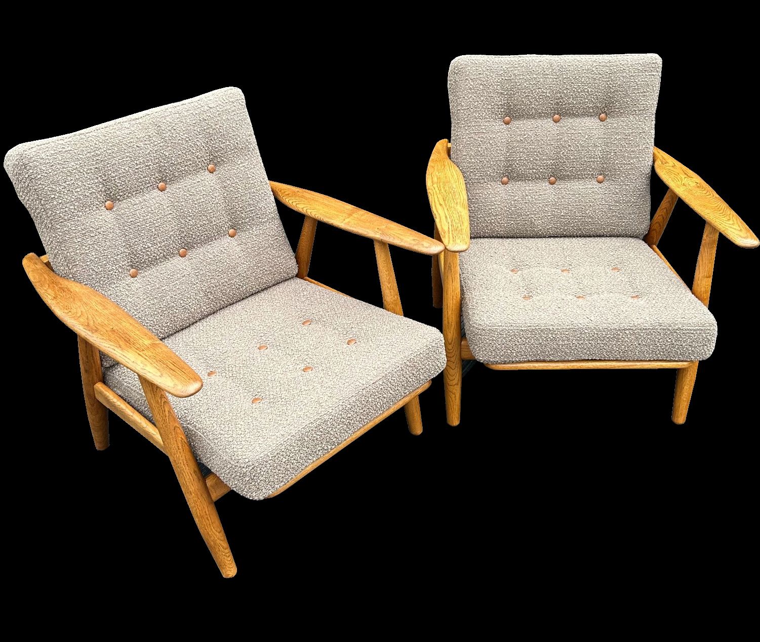 Pair Of Model Ge 240 Cigar Chairs By Hans J Wegner For Getama