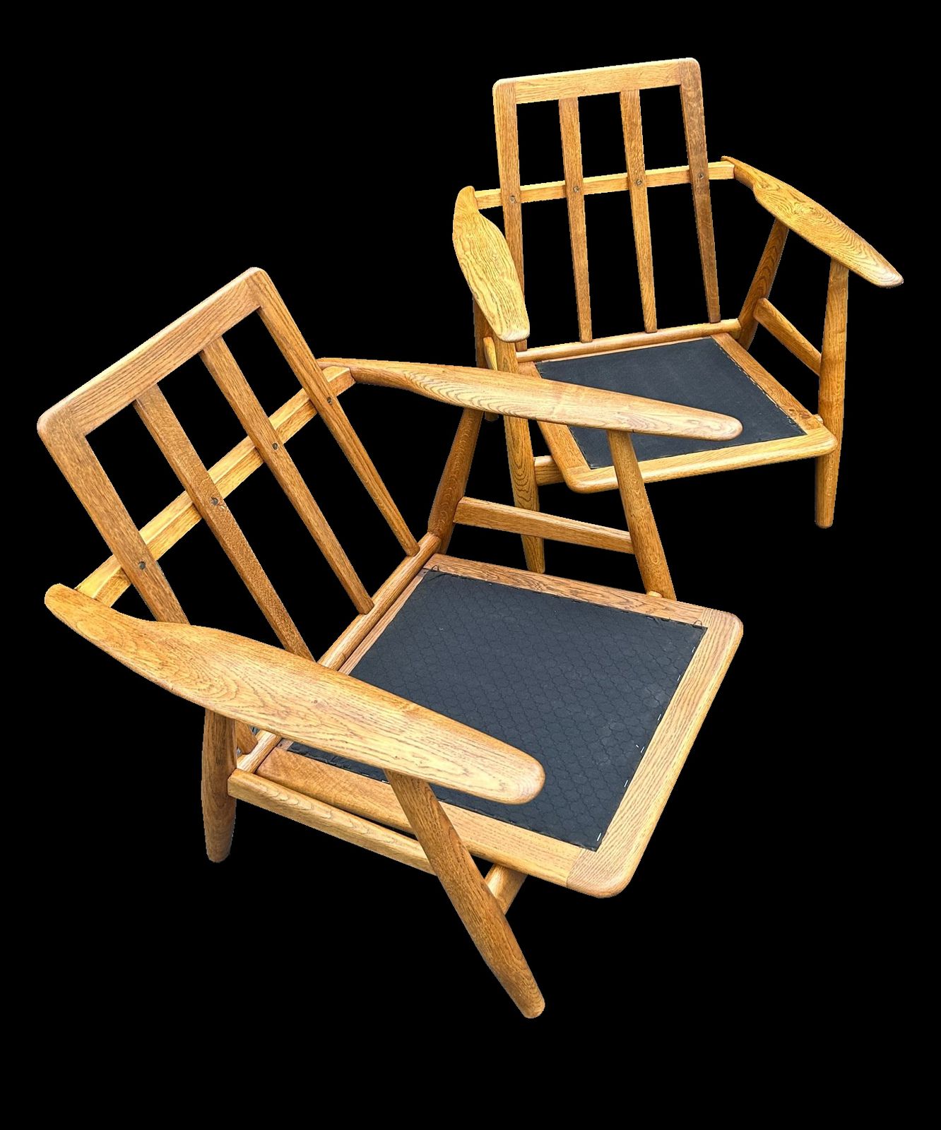 Pair Of Model Ge 240 Cigar Chairs By Hans J Wegner For Getama photo for sale