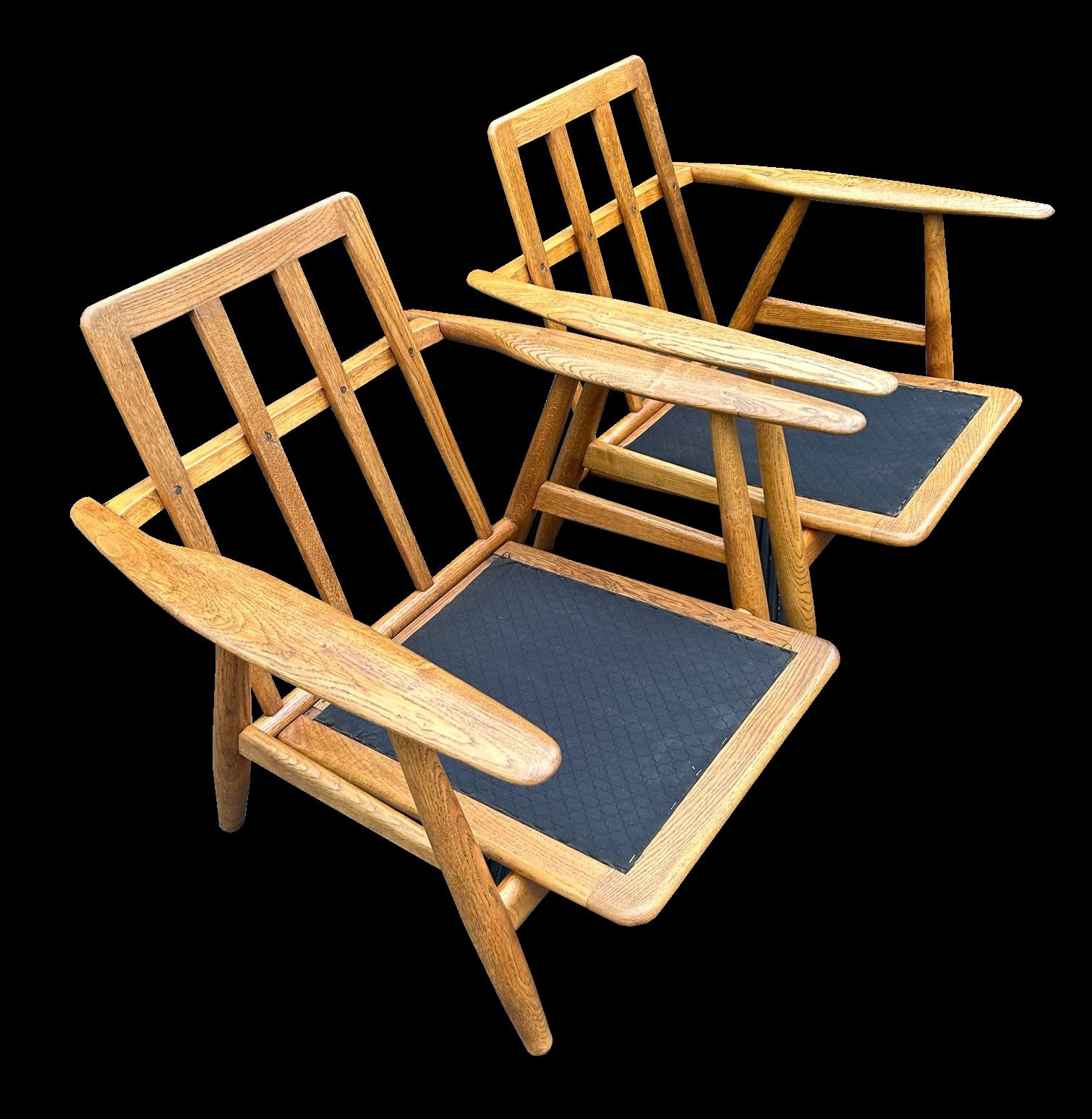 Pair Of Model Ge 240 Cigar Chairs By Hans J Wegner For Getama photo vinterior