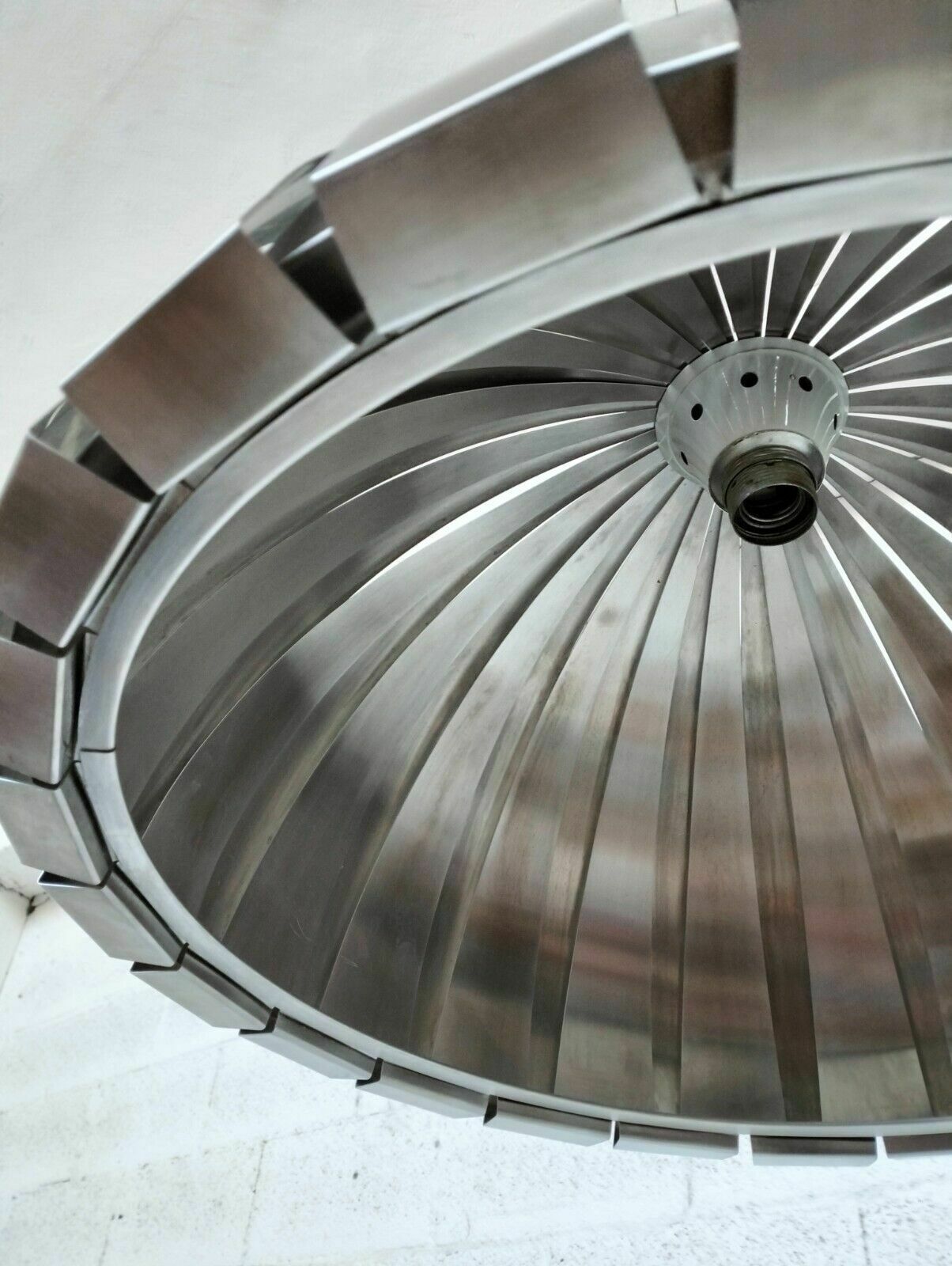 Lighting Stainless Steel Pendant Lamp Chandelier By Elio Martinelli For Martinell photo