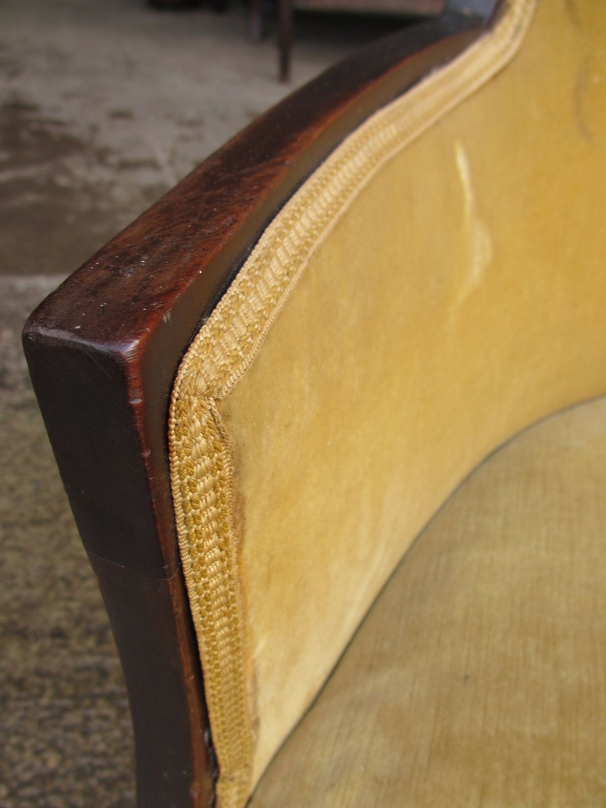 19th Century Mahogany Framed Upholstered Tub Armchair photo buy