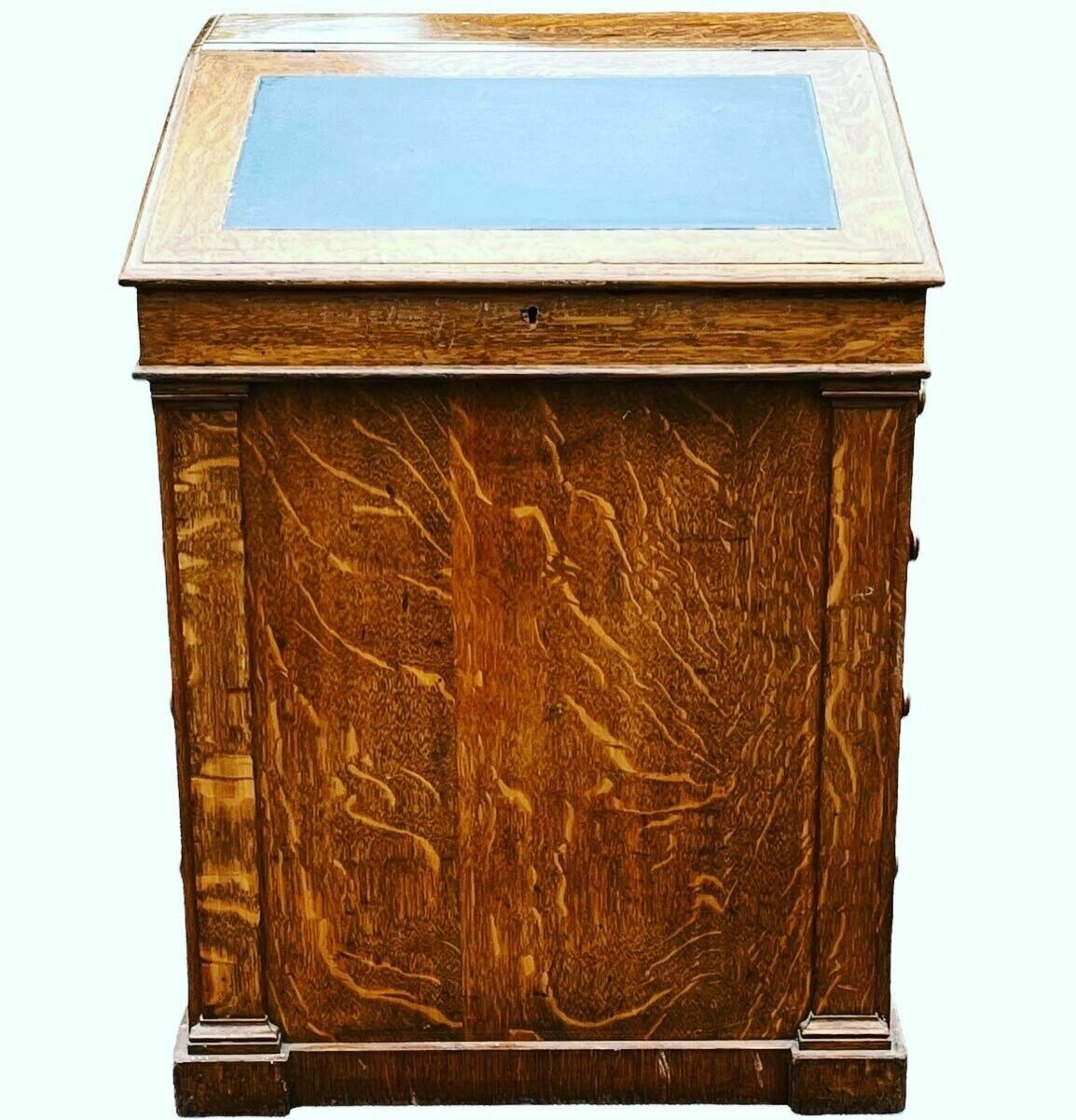 Victorian Light Oak Davenport Desk. Lamb Of Manchester, Gillows Design photo furniture